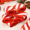 Stripe Red White Ribbon Christmas Decorations Xmas Tree Wrapping Garland DIY Material Gift Wrapping Ribbons Handmade Crafts 5Y