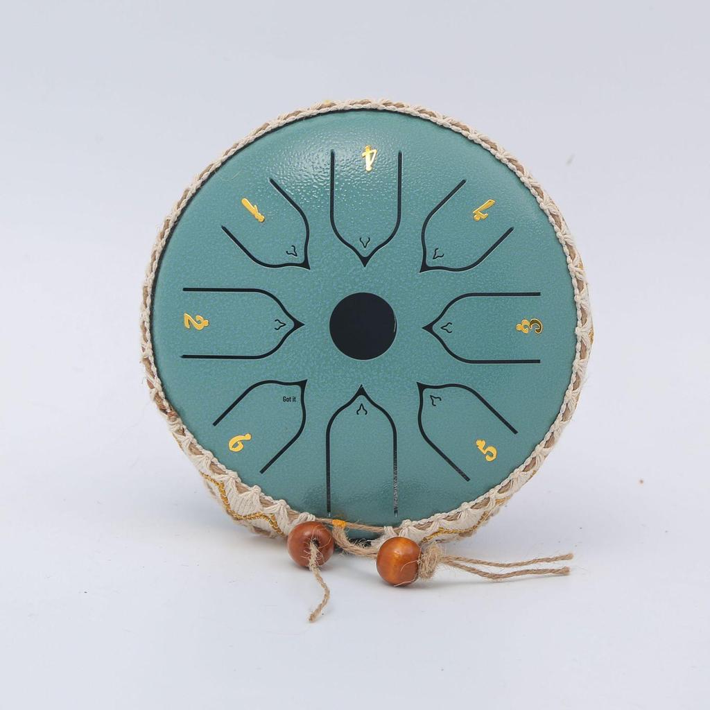 6-inch 8-note Steel Hand Drum for Children - Ethereal Percussion Instrument with Lotus Design
