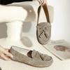 Fashion Genuine Leather Flats Women Pig Suede Tassel Moccasines Mujer Cozy Barefoot Walking Shoes Ladies All Seasons Loafers Boat Shoes