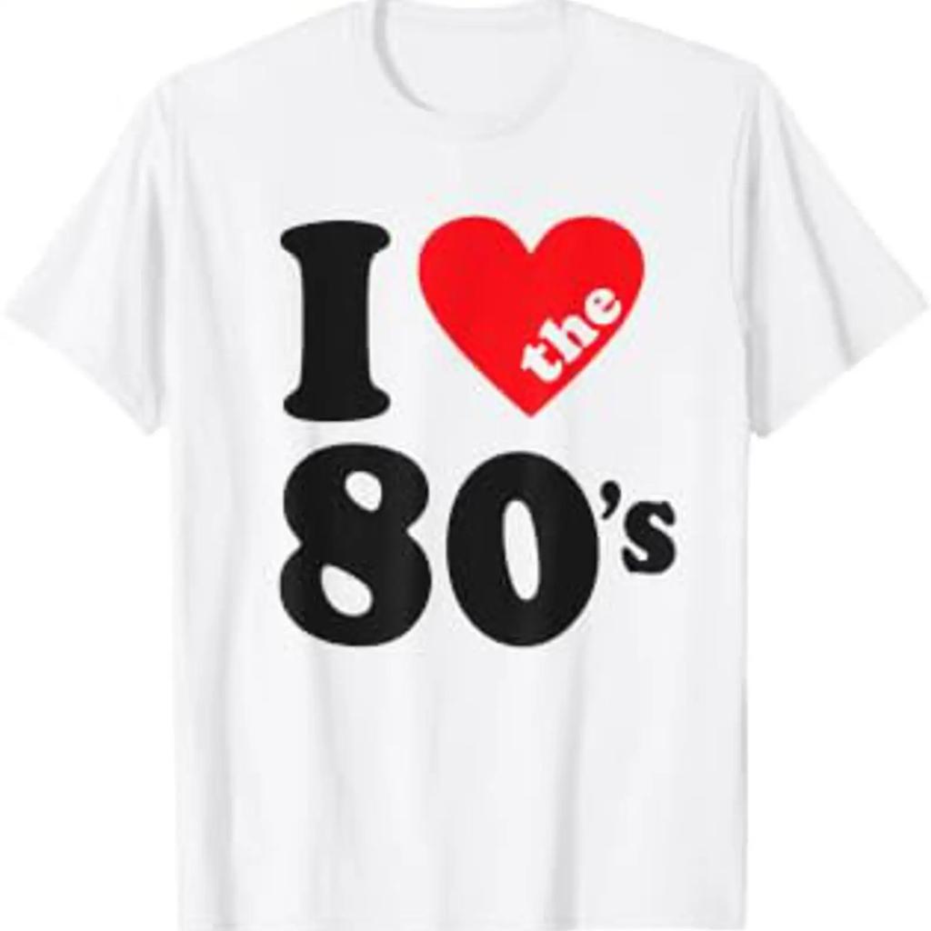 I Love The 80s Retro 80er Motto Party Vintage T Shirt Vintage Comfortable Breathable Designer Clothes
