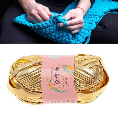 Блестящая пряжа для вязания крючком из искусственной кожи DIY Ручное вязание Роман Функциональная пряжа для футболки