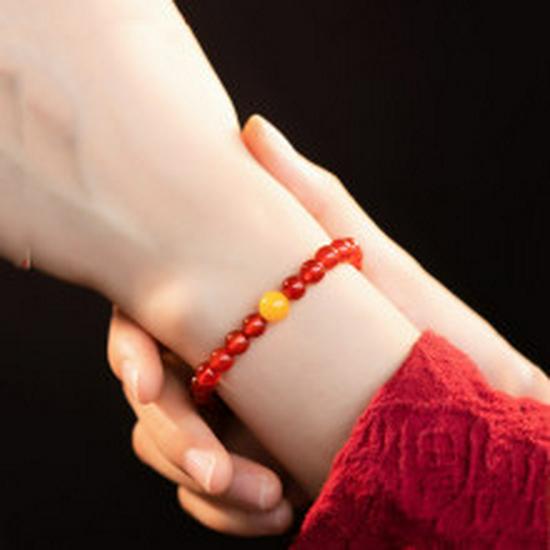 Модный хрустальный браслет 2025: Имитация агата и южный красный оригинальный подарок