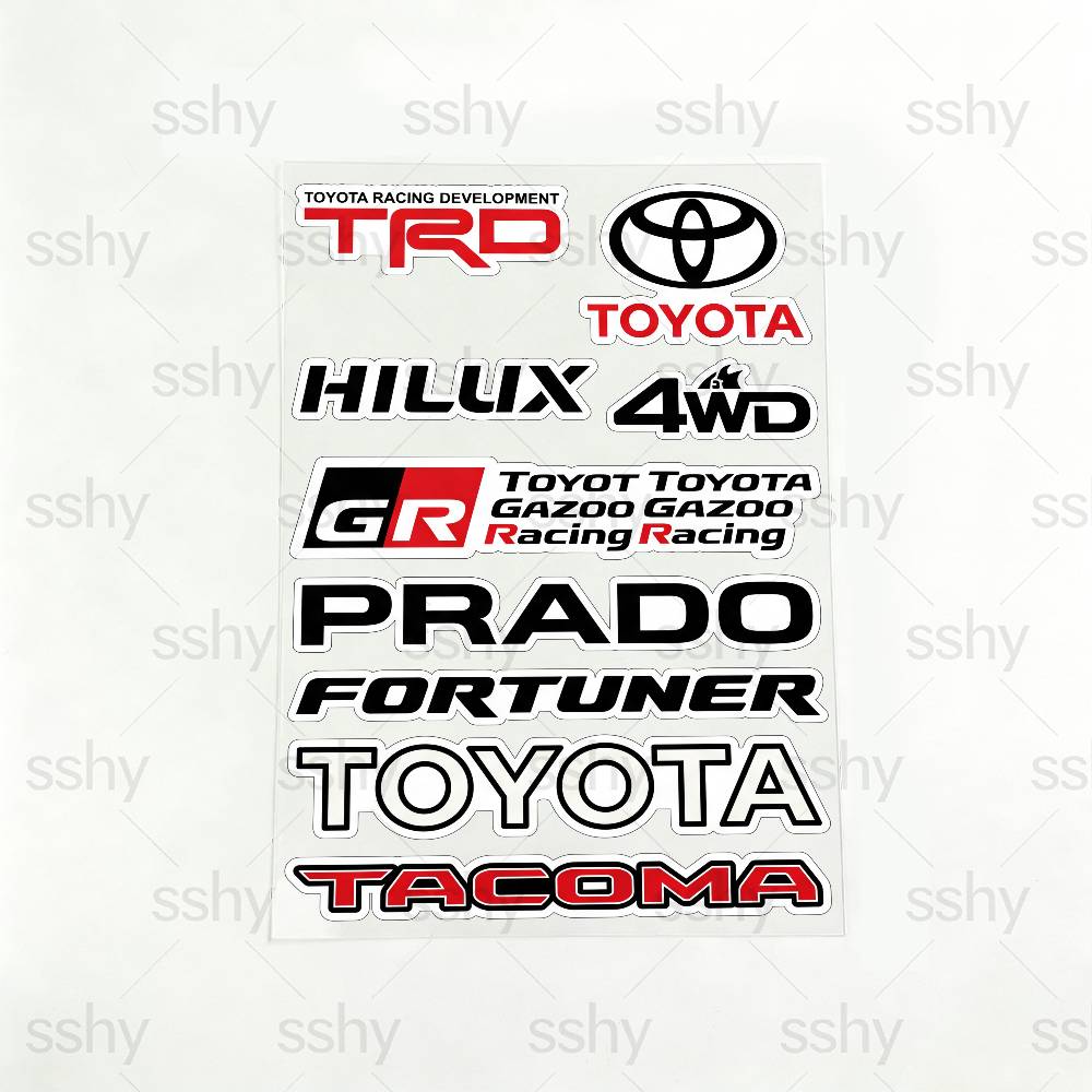 ДЛЯ TOYOTA TRO GR Прочная Водонепроницаемая Светоотражающая Декоративная Наклейка Защита от Царапин Для Мотоцикла Автомобиля Шлема Холодильника Аксессуары