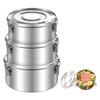 Liroyal Нержавеющая сталь Bento Набор контейнеров для хранения продуктов Кимчи Хранение запаха Уплотнительное кольцо Герметичное может заменить обеденную посудомоечную машину Большая утечка не будет