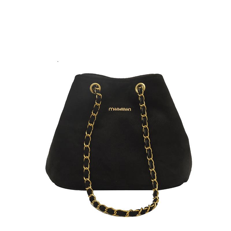 2025 Fashion Suede Retro Shoulder Bag - Versatile Autumn/Winter Chain Underarm Bucket Bag