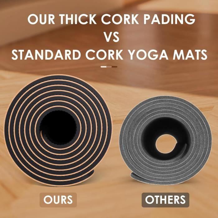 Коврик для йоги - Haninj - Натуральная пробка 100% - 4 мм - Экологичный - Антимикробный