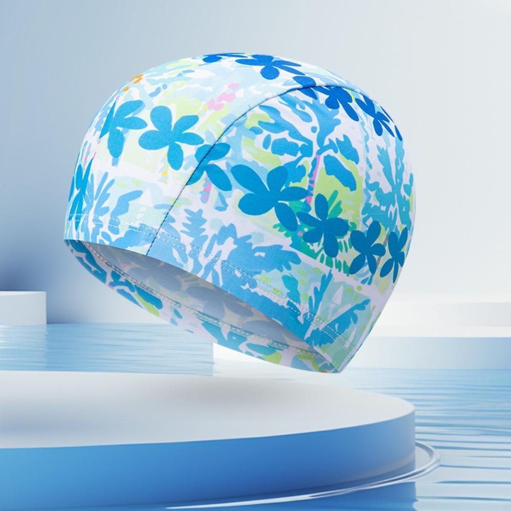 High Elasticity Swimming Hat Cartoon Print Kids Swim Cap Comfortable Swim Cap Girls