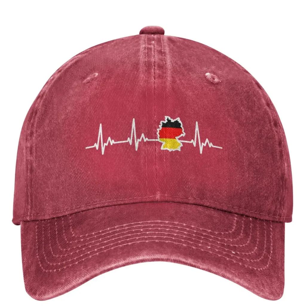 Джинсовая бейсболка с флагом GerUnisex Мое сердце для GerUnisexy Белая линия сердца Кепки для улицы и спортзала FeUnisex Унисекс Бейсболки от солнца