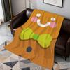 Christmas Cute Snowman G-Gingerbread Man Art Flannel Soft Warm Plush Blanket Sofa Living Room Pet Bedroom Gift Home Car Portable