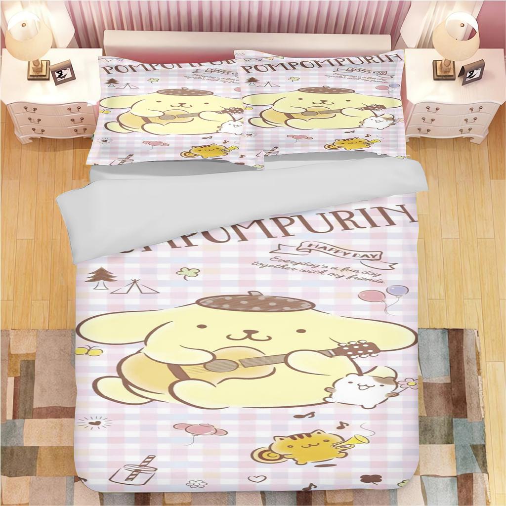 Одеяло Pompompurin Собака Детское Мультяшное Одеяло с Анимационным Принтом Полиэстер Постельное Белье Размер Твин Подарок