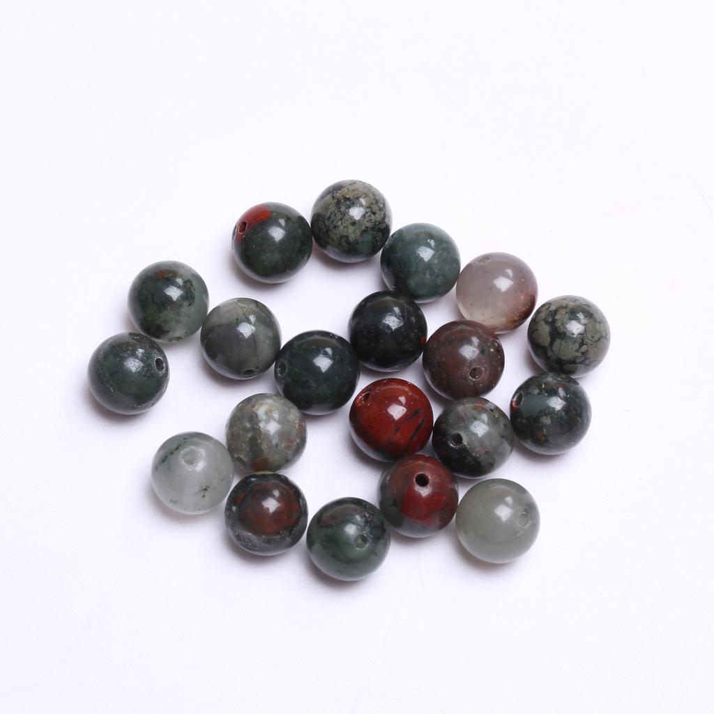 Горячая распродажа, африканские аксессуары из кровавого камня, натуральное изготовление ювелирных изделий, 4/6/8/10 мм, браслет, ожерелье, брелок, бусины, мода, 20-40 шт., бисерный материал