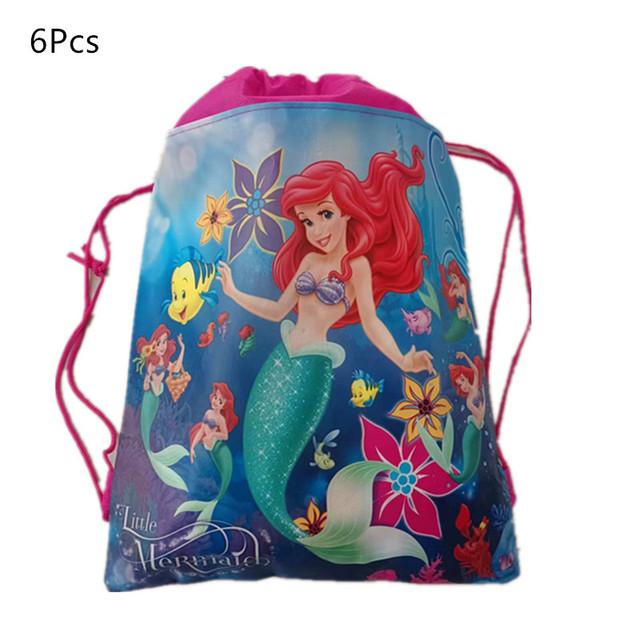 Mermaid Cartoon Animation Themed Disposable Birthday Party Gathering Anniversary Tableware Party Decoration Supplies Gift Set