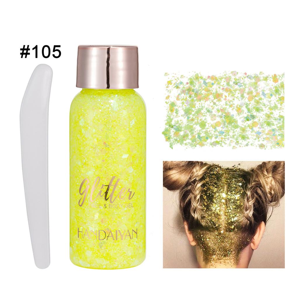 HANDAIYAN Nine -color Big Sequins Gel Eyes Shadow Mermaid Face Sequins Body Milk Performance Stage Nightclub Makeup