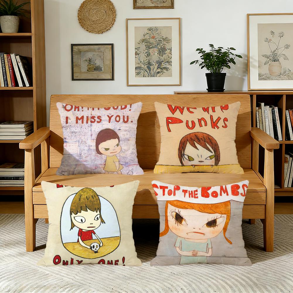 Yyoshitomoo Art cushion cover For Pillow Nnarass Printing Sofa Decoration Home Car Room Coffee Shop Office Nordic Simplicity