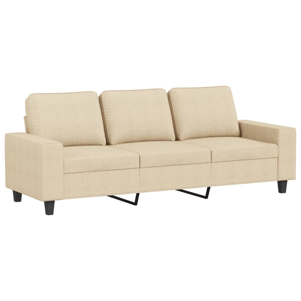2 Piece Cream Fabric Sofa Set
