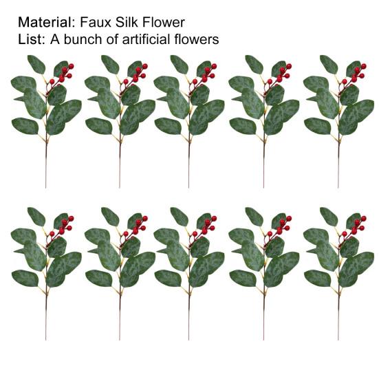 1 букет, искусственное растение без полива, многоразовое цветостойкость, отличные декоративные искусственные листья эвкалипта, стебли для гостиной