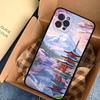 Японский пейзаж горы и волны Чехол для телефона Для iPhone 17 Pro Max Air Задняя крышка 16 15 14 13 12 11 Pro Max Чехол