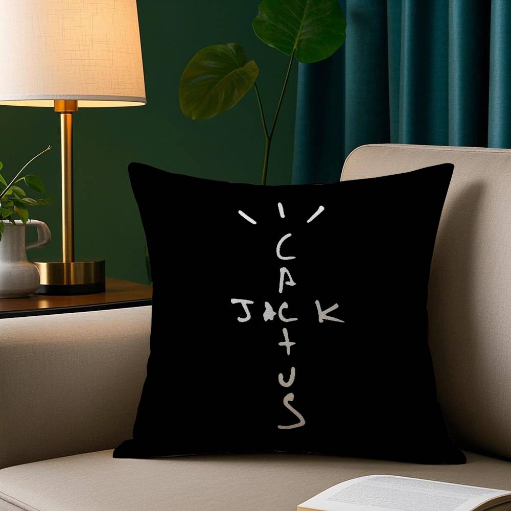 Cool CCactus jack Pillow Case Short Plush Print Cushion Cover Square Throw Pillow Covers Sofa Home Decor