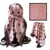 Printed Small Square Scarf Geometric Shape Hair Scarf Elegant Polka Dot Silk Scarf  Women