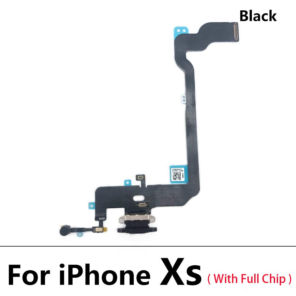 Шлейф USB-разъема для зарядки для iPhone 7 8 Plus Xs Max X, плата зарядки с модулем микрофона, запасные части