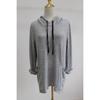 Spring Autumn Women's Hooded Solid Color Loose Long T-shirt Irregular Long Sleeve Pocket Pullover Top