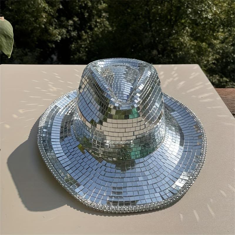Классический шлем-диско-шар, зеркальный шлем с блестками, шляпа для клубной вечеринки, полностью стеклянный отражающий диско-шлем с блестками для костюмированной вечеринки