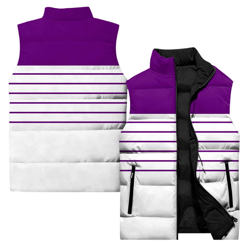 Ladies' Casual And Fashionable Sleeveless Vest Conventional Pattern Cotton Jacket