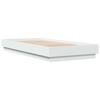 Floor Bed Frame White 80 x 200 cm Engineered Wood