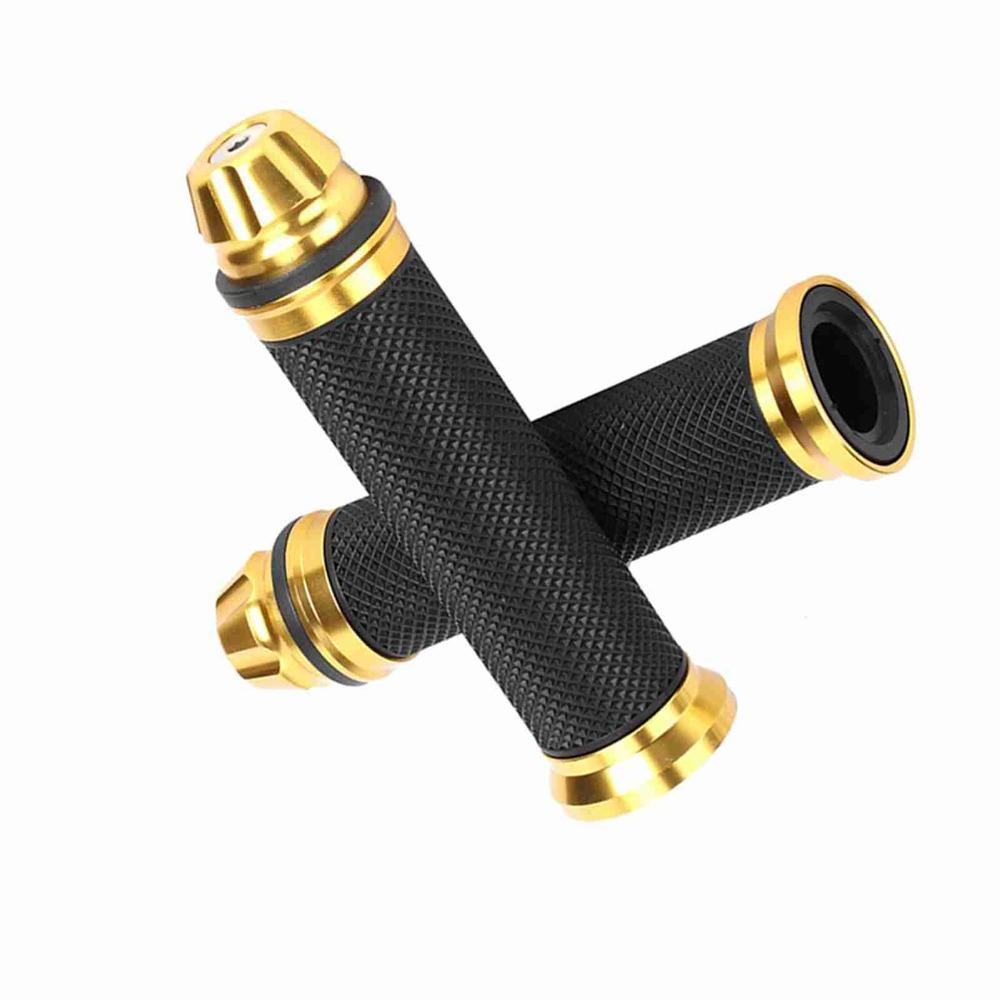 2pcs CNC Machined Motorcycle Handlebar Grips 7/8" Diameter Bicycle Handlebar Grips Road Riding