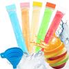 50/100Pcs Disposable Popsicle Bag BPA-Free Freezer Tubes with Zip Seals And Funnel