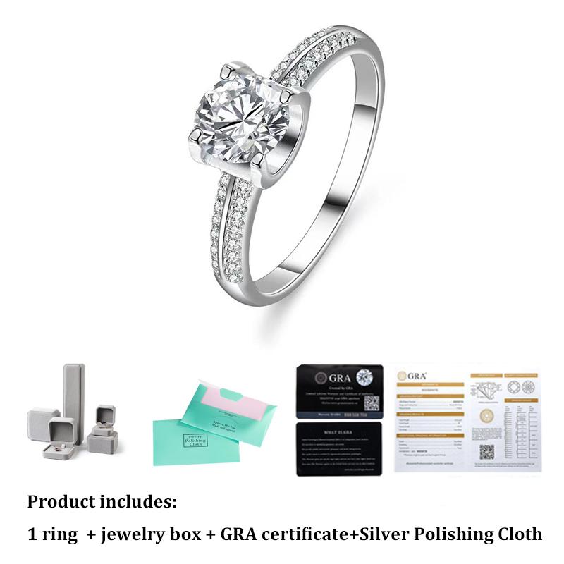 Модное квадратное кольцо с настоящим муассанитом и бриллиантом из чистого серебра 925 пробы для женщин, ювелирные украшения, свадебный подарок