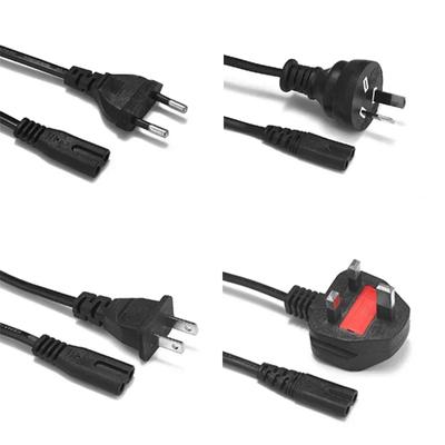 Кабель питания переменного тока 2pin IEC C7 Figure 8 Cable 1.5m EU AU UK US Power Plug для Dell LG Asus Samsung Notebook TV Printer Xbox One X PS4