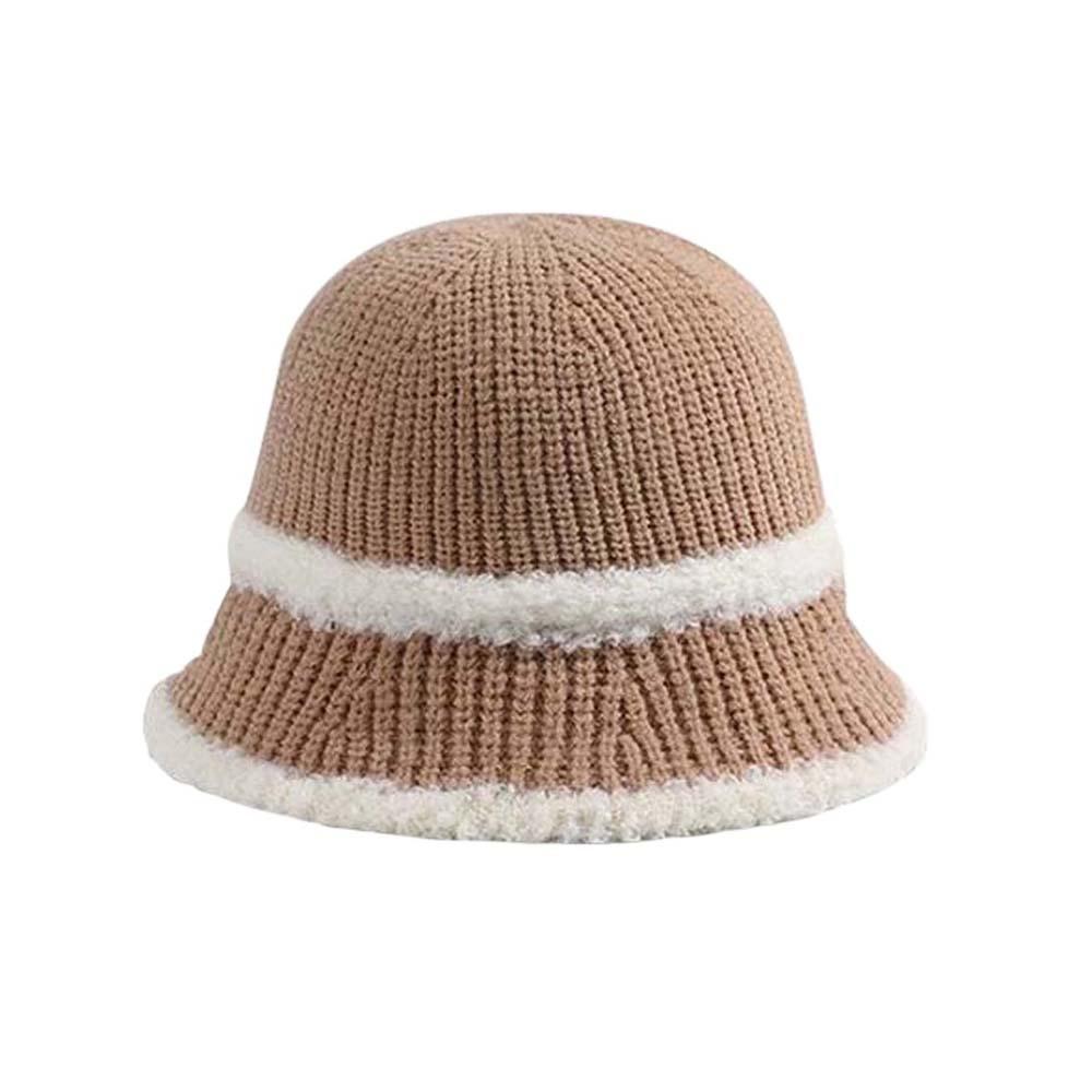 Breathable Knitted Bucket Hat Temperament Sun Protection Cap Visor Cap Sunshade Basin Cap  Women