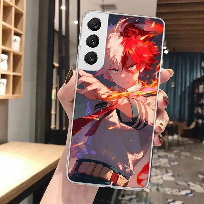 Todoroki Shoto MHA My Hero Soft Phone Case For Samsung Galaxy S24 S25 S23 S22 Ultra S21 Plus S20 FE S10 + S10E S25Ultra Pattern