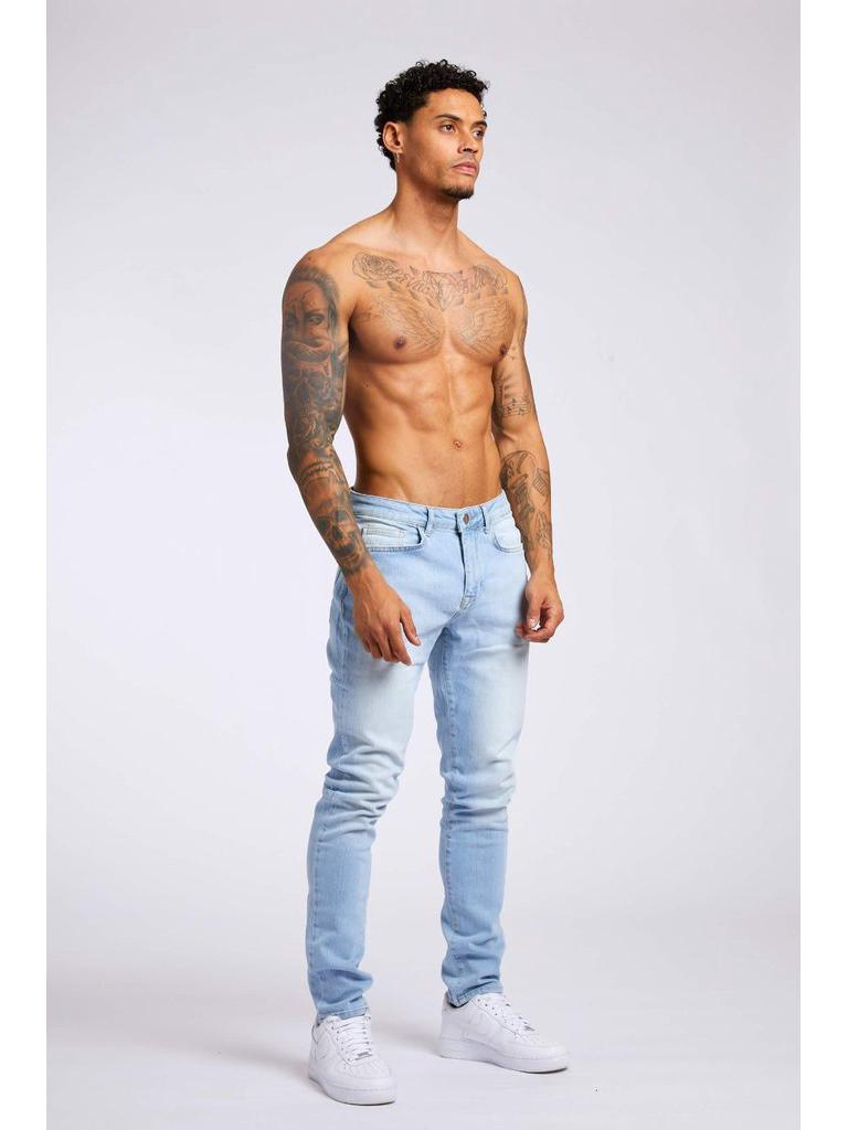 Европейские и американские облегающие черные мужские джинсовые брюки с высокой талией