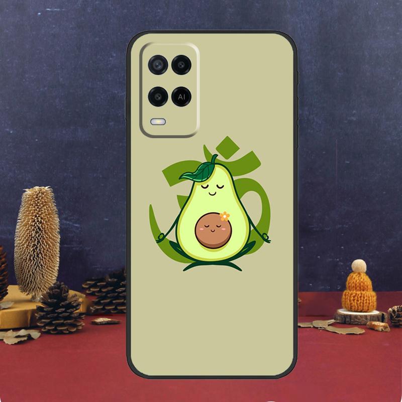 Чехол с забавным узором "Авокадо Йога" Для Oppo A5 Pro A6 A15 A18 A38 A58 A78 A98 A54 A74 A94 A17 A57 A80 A60 A40 A16 A76 A96
