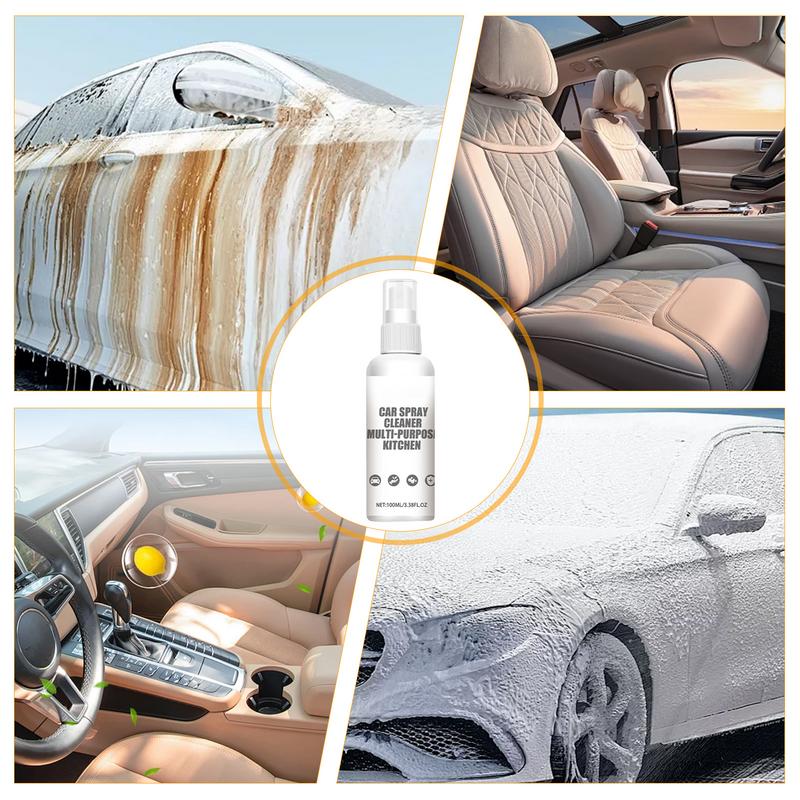 Очиститель салона автомобиля 100 мл жидкий мягкий очиститель-спрей для автомобиля многофункциональный мощный без запаха чистящий спрей для дверной панели