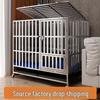 Stainless Steel Folding Dog Cage for Medium & Large Dogs