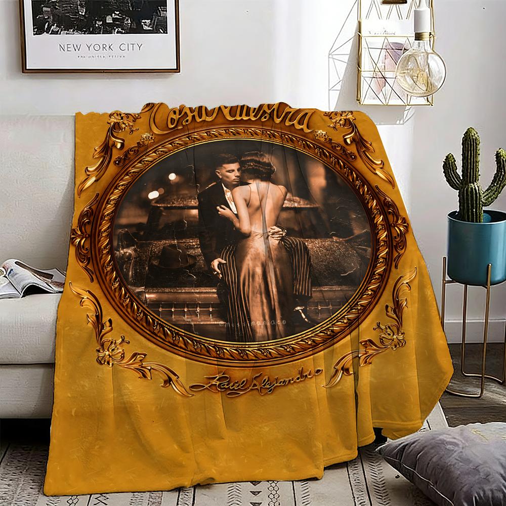 Rauw A-Alejandro Cosa Nuestra Throw Lightweight 240g Flannel Blanket Soft Skin-friendly for Summer Cooling