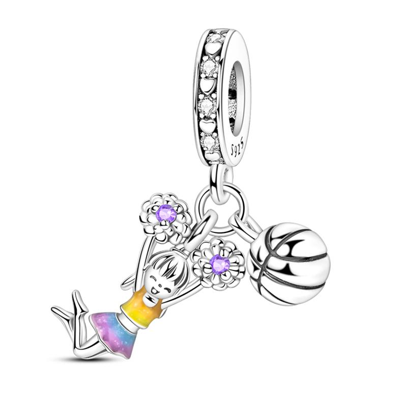 Медь Волейбол Бейсбол Бадминтон Гольф Спорт 3мм Шармы Бусины Подвески Вечеринка по случаю дня рождения Изысканные DIY Ювелирные изделия Подарки