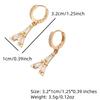 Tower Shape Dangle Earrings for Women 2025 New Fashion Zirconia Earring Golden Wedding Party Jewelry Accessories