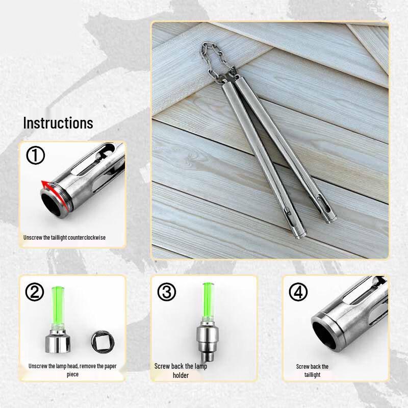 Longchan Full Stainless Steel Training Nunchaku