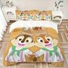 3pcs Chip & Dale Stuffed Animal Cute Cartoon Character Print Cover Set Ultra Soft, Breathable, and Comfortable Bedding with Stylish Design for Be