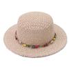 Popular hollow woven western denim straw hat men's and women's summer sunscreen sunshade wide-brimmed beach hat