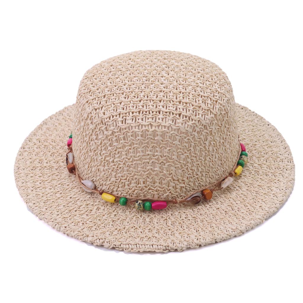 Popular hollow woven western denim straw hat men's and women's summer sunscreen sunshade wide-brimmed beach hat