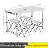 Portable Aluminum Folding Table for Outdoor Dining and Market Stalls - Adjustable and Compact