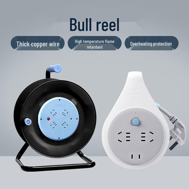 BULL Mobile Cable Reel with Overheat and Leakage Protection