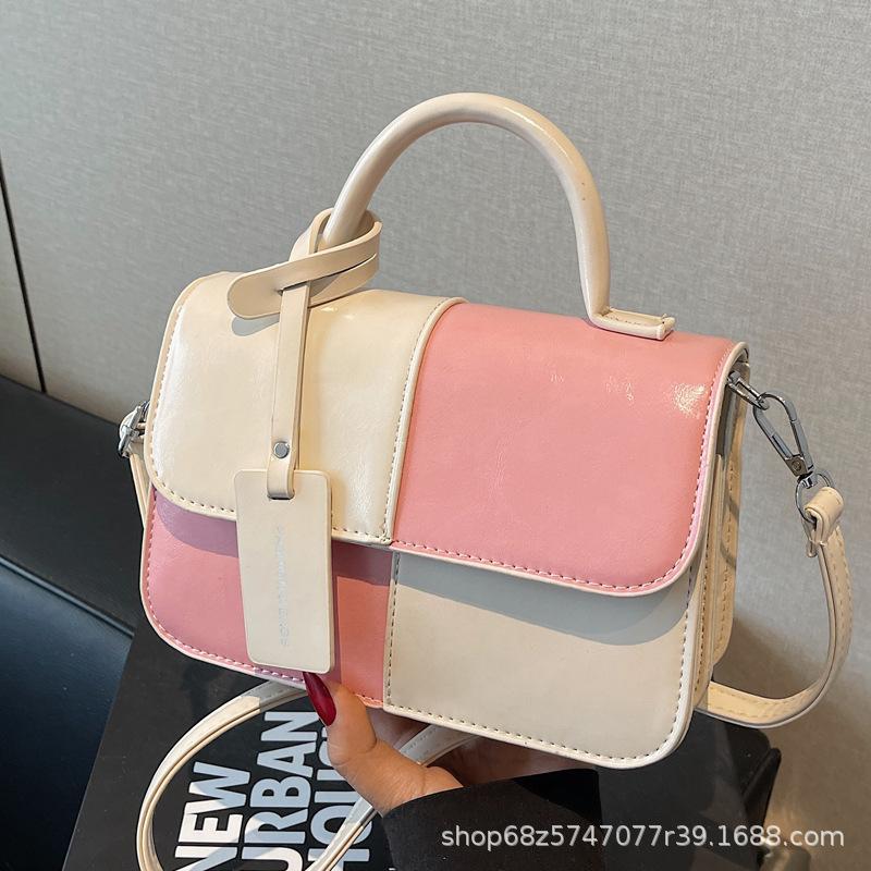 French Fashion Foreign Style Portable Small Bag Women's New Niche Texture Small Square Bag 2025 Simple Casual Messenger Bag