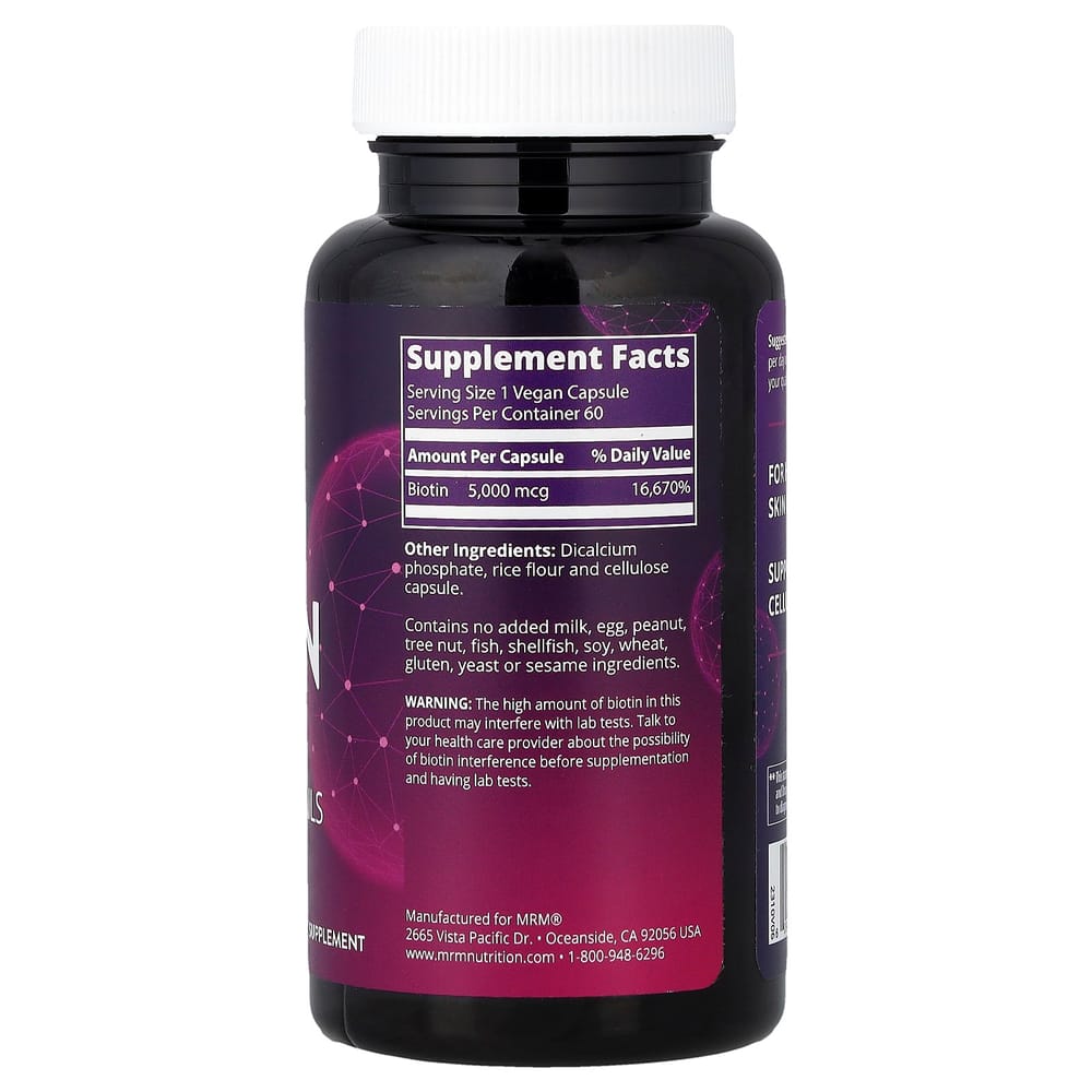 MRM Biotin Veggie Capsules, 60 Count