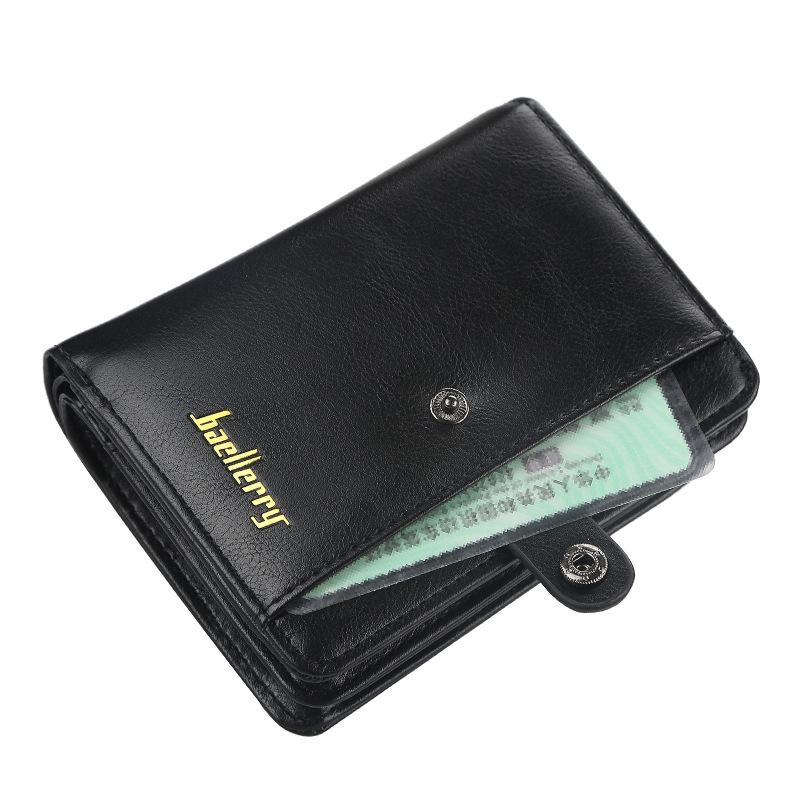 Mens Fashion Hasp Card Holder Pu Leather Zipper Coin Purse Multi-card Driver's License Wallet Birthday Gift for Boyfriend Husband